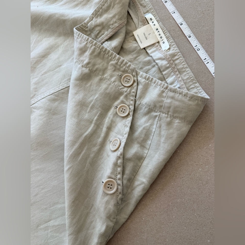 Max Studio — NWOT Maxi Linen Skirt with Button Detailing — Size L - Picture 2 of 11